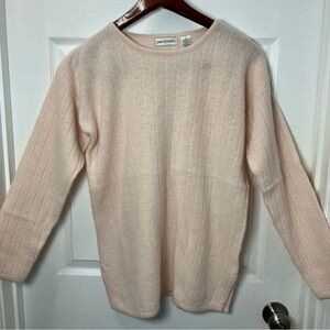 Sarah Chapman Vintage Soft Pink Women's Sweater size Small Lambswool Angora
